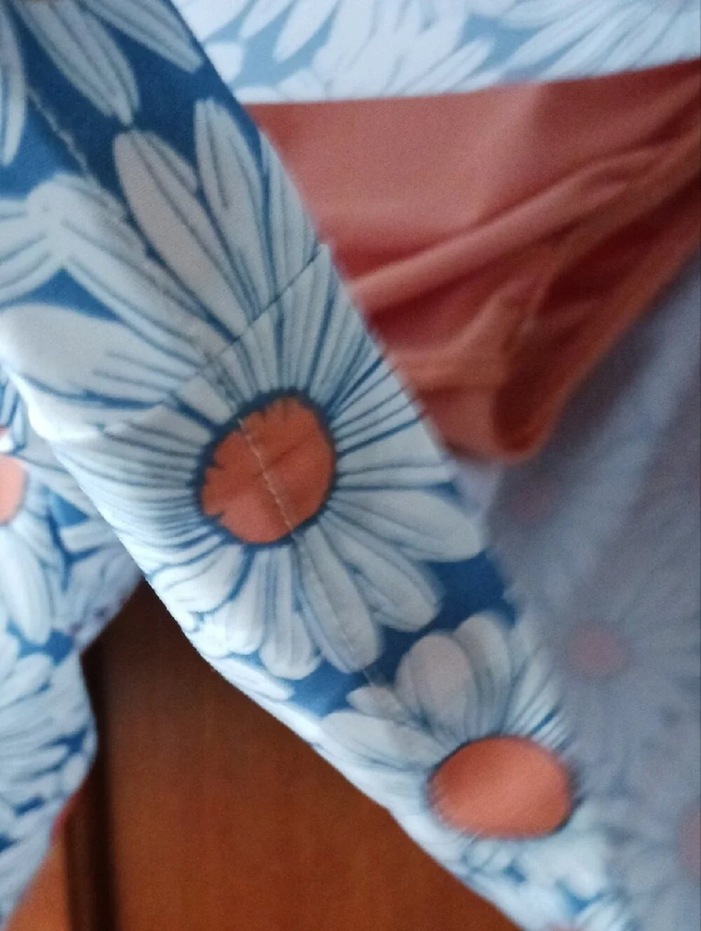 NEW!! Goodfellow & Co Light Blue Daisy-Print Swim Shorts with Orange Centers